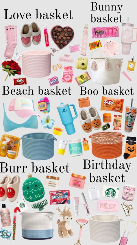 Basket Ideas, Gift Basket, Birthday, White