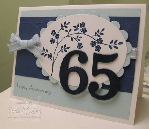 LSC210 Happy 65th Anniversary by chanteuse - Cards and Paper Crafts at Splitcoaststampers 65th Anniversary Cards, Anniversary Card Ideas, 65th Wedding Anniversary, 50th Anniversary Cards, Cards Anniversary, Anniversary Cards Handmade, Heat Embossing, Wedding Anniversary Card, 65th Anniversary