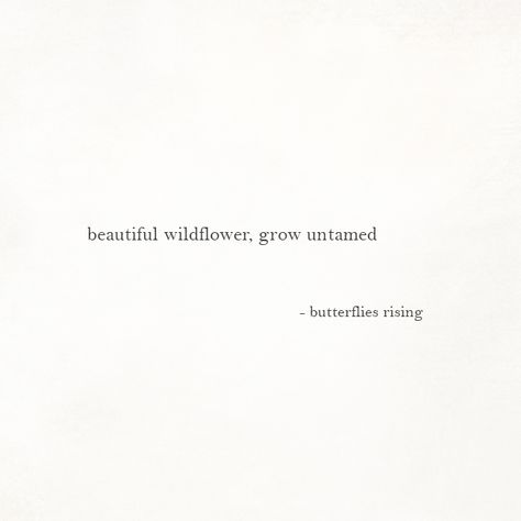 beautiful wildflower, grow untamed  – butterflies rising Poetic Captions Beautiful, Wildflower Captions, Wildflower Quotes Short, Self Love Bio, Self Love Caption, Self Captions, Poetic Captions, Wildflowers Quote, Wildflower Quotes