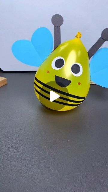 59K views · 2.9K likes | paper crafts creator on Instagram: "Title: "Buzzing Bee Tumbler: A Playful Balloon and Marble Craft!" Hashtags: #Handicraft #LetsPlayHandicrafts #HomemadeToys #ParentChildHandicrafts #HandsOnBrain" Balloon Bees, Bee Crafts For Toddlers, Balloon Bee, Bee Balloon, Bee Tumbler, Bee Crafts For Kids, Marbles Crafts, Balloon Crafts, Homemade Toys