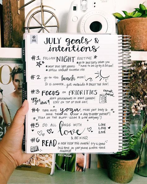 JULY goals & intentions🌟 happy July 2nd everybody!! Today, I’m sharing my goals and intentions for the month with you! woo woo😍 July is… Intentions For The Month, Monthly Intentions Ideas, July Intentions, June Intentions, July Reset, Month Intentions, Scrapbooking Prompts, July Magic, Calendar Journaling