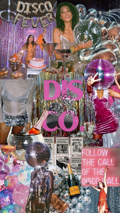 26 Birthday Ideas Themed Parties, Birthday Dresscode Ideas, Disco Party Aesthetic, Disco Theme Parties Decorations, Disco Theme Parties, Xmas Party Outfits, Sweet Sixteen Birthday Party Ideas, Disco Glam, 21st Party