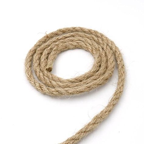 20M 4-Ply Natural Thick Jute String Strong Hemp Rope 6mm Craft Twine for DIY & Arts Crafts, Christmas Gift Packing, Gardening and Floristry, Garden Bundling (64 Feet) Craft Christmas Gifts, Ribbon Crafts Diy, String Crafts, Cord Jewelry, Rope Cord, Gift Packing, Rope Crafts, Hemp Cord, Hemp Rope