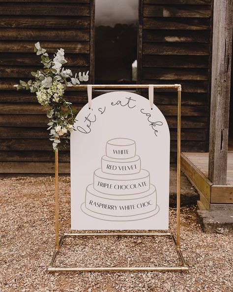 Another brand new addition to the website… 🍰 Cake Tier-Flavour Menu Signs 🍰 💍 Arch-shaped for a modern, elegant twist! 💍 A1 - A3 sizes available for the arch shape (A0 - A5 for rectangular) 💍 Custom draft sent to your email in just 24 hours. 💍 Shipping across the UK 🇬🇧 #weddingcake #weddingcakeinspo #weddingdecor #weddingsignage #customweddingsigns #weddingstationery Christmas Signage, Menu Signs, Wedding Reception Seating, Wedding Newspaper, Arch Shape, Custom Wedding Signs, Blue Florals, Bridesmaid Proposal Cards, Tier Cake