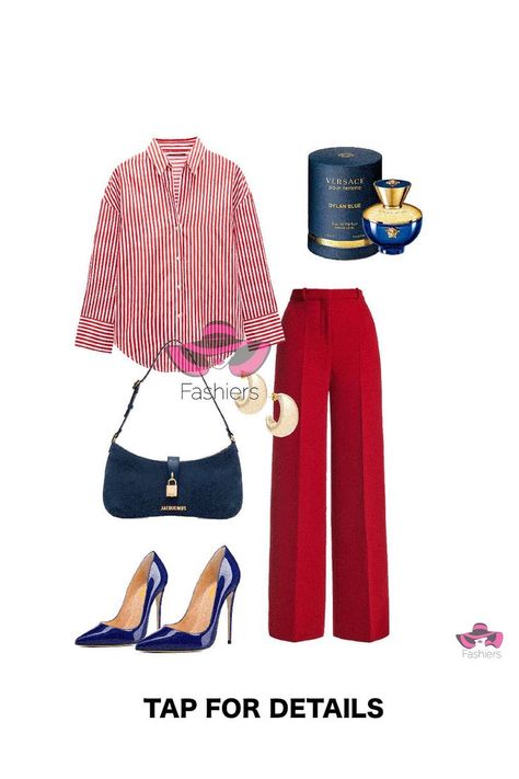 Outfit created with Fashiers app! Discover more styling tips visit fashiers.com! Join Fashiers community and learn how to style your outfits with great new ideas and inspiration from peers. Colour Blocking Fashion, Wardrobe Sets, Glamour Dress, Fashion Business Casual, Stylish Work Outfits, Red Blazer, Fashion Styling, Best Brands, Blazer Outfits