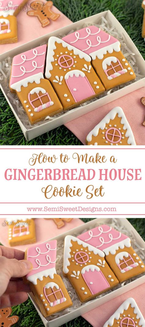 Gingerbread Cookies For House, Gingerbread Cookies House, Diy Mini Gingerbread House, Hanukkah Gingerbread House, Dutch Gingerbread House, Christmas Cookie Classics, Make Your Own Gingerbread House, Cookie House Christmas, Christmas Cookies House