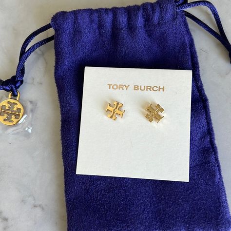 Nwt!!! I Bought These A While Back And Just Never Wore Them. So Pretty! Kira Stud Earring In Gold Retail $78 Tory Burch Earrings, Tory Burch Kira, Chanel Perfume, Tory Burch Jewelry, Pretty Jewelry, Pretty Jewellery, Stud Earring, Christmas List, So Pretty