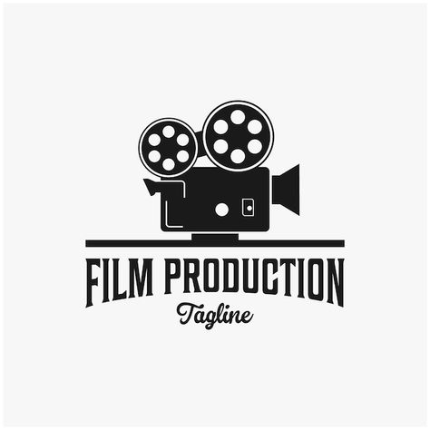 Studio film production logo design | Premium Vector #Freepik #vector #movie-logo #film-reel #film-logo #film