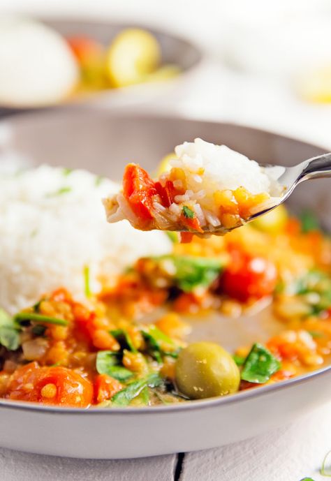 Moroccan Red Lentil Tomato Stew, plant based, vegan, vegetarian, whole food plant based, gluten free, recipe, wfpb, healthy, healthy vegan, oil free, no refined sugar, no oil, refined sugar free, dairy free, dinner party, entertaining, stew Vegan Stews, Plant Based Gluten Free, Moroccan Stew, Tomato Stew, Vegan Oil Free, Monkey And Me Kitchen Adventures, Monkey And Me, Vegan Stew, Dairy Free Dinner