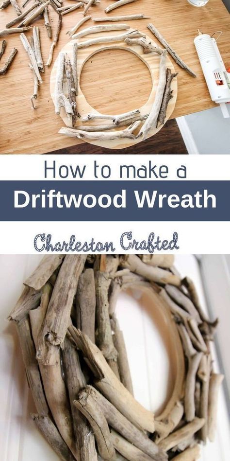 Diy Wreaths Decor, Diy Driftwood, Driftwood Wreath, Driftwood Diy, Diy Christmas Wreaths Ideas, Driftwood Art Diy, Christmas Wreaths Ideas, Easy Diy Wreaths, Driftwood Projects