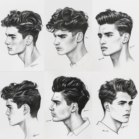 Reviving the Classics: 90s Men's Hairstyles Then and Now 90s Undercut Men, Mens Hairstyles Drawing, 90s Men Hairstyles, 90s Mens Hair, 1990 Hairstyles, 90s Haircut Men, 90s Glamour, 90s Hairstyles Men, 90s Haircuts