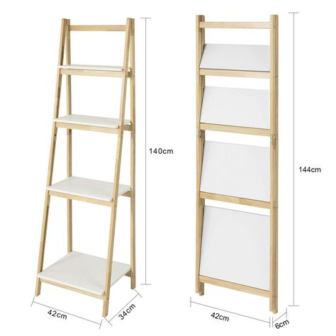 Bookcase Ladder, Meja Nakas, Craft Booth Displays, Standing Shelves, Craft Show Displays, Ladder Shelf, Bookcase Shelves, Diy Wood Projects Furniture, Diy Pallet Projects