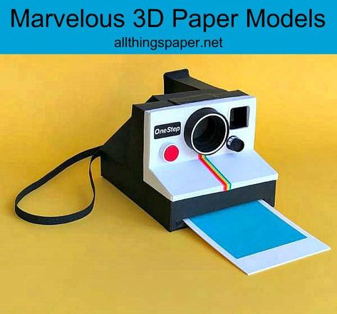 3D paper sculpture models by Fresh Cut Paper Studio are in the spotlight at the All Things Paper blog link. 3d Paper Sculpture, Paper Camera, Paper Blog, Paper Engineering, Paper Sculptures, Creative Gifts For Boyfriend, Paper Games, Papercraft Templates, Paper Craft Diy Projects