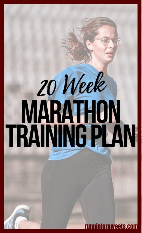 Download this 20 Week Marathon Training Plan to conquer 26.2! This training schedule is perfect for beginners and intermediate runners. 20 Week Marathon Training Plan, Hal Higdon Marathon Training, Marathon Training Plan Beginner, Marathon Training Motivation, Marathon Training Program, Marathon Training For Beginners, Marathon Training Schedule, Strength Training Exercises, Marathon Motivation