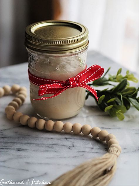 How To Gift Sourdough Starter | Gathered In The Kitchen Sourdough Starter Gift Basket, How To Gift Sourdough Starter, Gifting Sourdough Starter, Sourdough Starter Gift, Homemade Stuff, Sourdough Starter, Homemade Bread, Farmers Market, The Kitchen