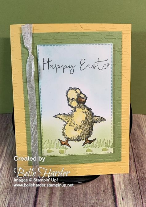 Stampin Up Easter Friends, Stampin Up Easter Cards, Spring Minis, Stampin Up Easter, Easter Cards Handmade, Card Stamping, Homemade Birthday Cards, Happy Easter Card, Creative Card