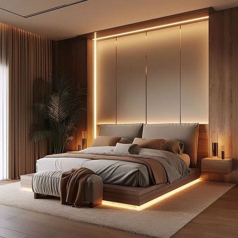 BEDROOM DESIGN IDEAS Tropical Bedrooms, Bedroom Decor Inspiration, Bedroom Retreat, Interior Architect, Contemporary Interior Design, Home Room Design, Bedroom Lighting, Luxurious Bedrooms, Interior Design Bedroom