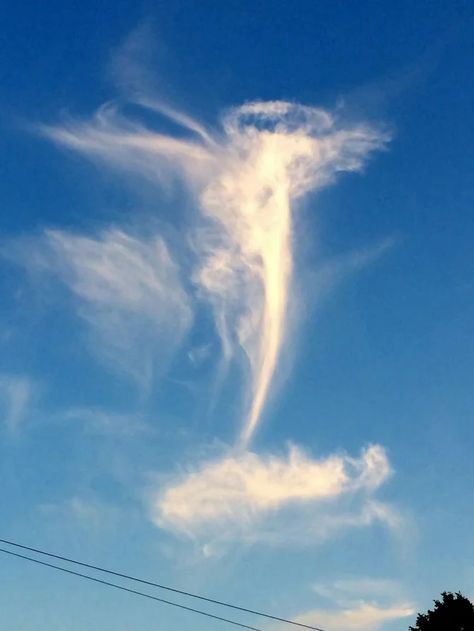 Husband spots a cloud shaped like an ANGEL above his home… and thinks it’s a sign the heavens watch over his wife as she recovers from surgery | The Sun Real Clouds, Imac Wallpaper, 100 Birthday, Angel Clouds, Gastric Band, Scenic Pictures, Drone Images, Up To The Sky, Cloud Shapes