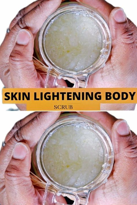 skincare routine. Diy Lightening Scrub, Coconut Oil For Skin Lightening, Diy Skin Lightening Body Scrub, Lemon Skin Care, Homemade Exfoliating Scrub, Homemade Facial Scrub, Lemon Facial, Body Care Essentials, Whitening Body Scrub