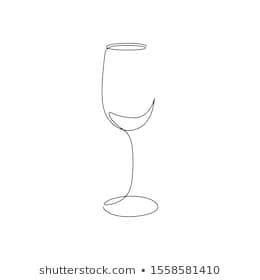 Cute Wine Tattoo, Wine Glass Line Tattoo, One Line Wine Glass Tattoo, Glass Of Wine Tattoo, Wine Glass Line Art, Wine Tattoos, Wine Glass Drawing, Wine Glass Tattoo, Continuous Line Tattoo