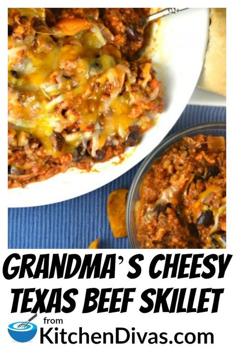 Rice And Corn, Beef Skillet, Texas Beef, Layer Salad, American Foods, Easy Skillet, Skillet Recipes, Hot Dish, One Pot Meal