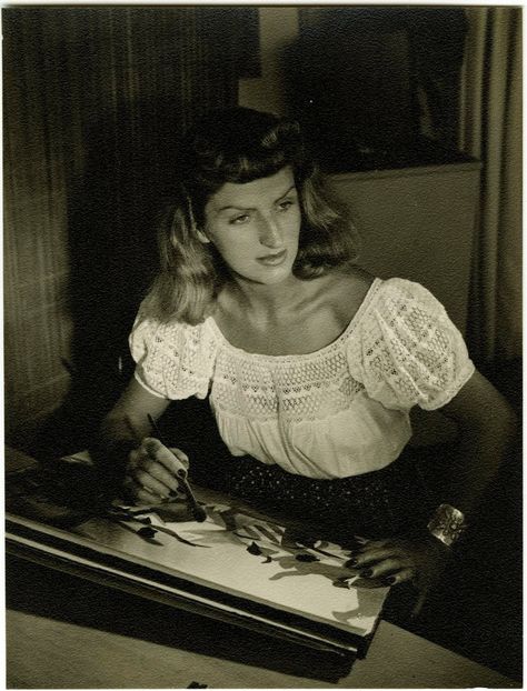 Mary Blair portrait, ca. 1941; Walt Disney Family Foundation, Gift of Jeanne Chamberlain and Maggie Richardson Mary Blair Illustration, Blair Art, Mary Blair Art, Dwight Eisenhower, Mary Blair, Disney Artists, Golden Books, Marty Mcfly, Tove Jansson