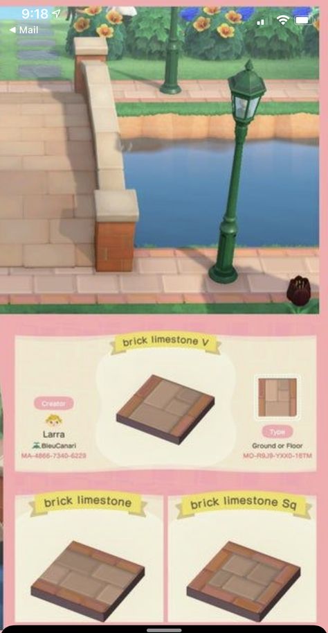 Animal Crossing Outdoor Flooring, Animal Crossing Floor Patterns Outdoor, Acnh Sidewalk Path, Animal Crossing Floor Patterns, Acnh Layout, Codes Wallpaper, Acnh Path, Animal Crossing Qr Codes, Pavement Design