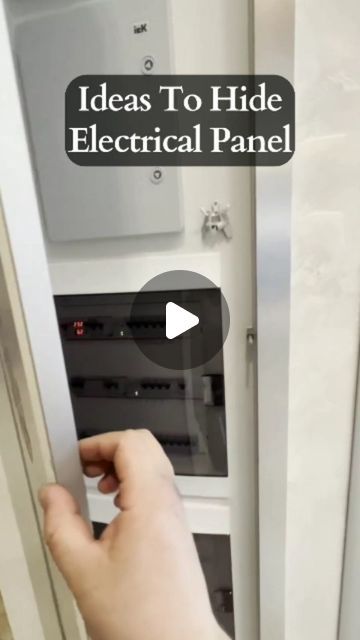 Electrical Closet Ideas, Hide Db Box Design, Electrical Panel Closet, How To Hide A Electrical Panel, How To Cover Power Panel, Television Panel Designs, Electricity Box Cover Ideas Indoor, Cover Electric Panel Ideas, Hide Electricity Box Ideas