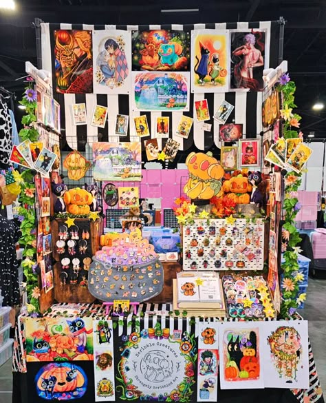 Day 2!!! #MomoCon2024 Table 616 in the Artist Alley all the ay in the back with the copl kids 😎 Diy Artist Alley Display, Artist Alley Table Ideas, Artist Alley Display, Artist Alley Display Ideas, Artist Alley Charm Display, Artist Alley Print Display, Artist Alley Table, Artist Table, Alley Ideas