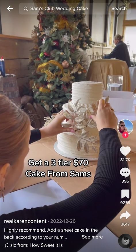 Sams Wedding Cake, Sam’s Club Wedding Cake, Sams Club Wedding Cakes, Sams Club Wedding Cake, Sams Club Cake, Cake Hacks, American Wedding, Sams Club, Desert Wedding