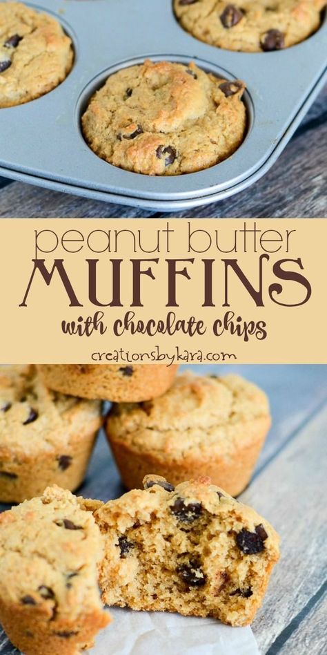 Peanut Butter Chocolate Chip Muffins, Muffins With Chocolate Chips, Nutella Muffin, Muffins With Chocolate, Muffins Blueberry, Butter Muffins, Peanut Butter Muffins, Morning Glory Muffins, Donut Muffins