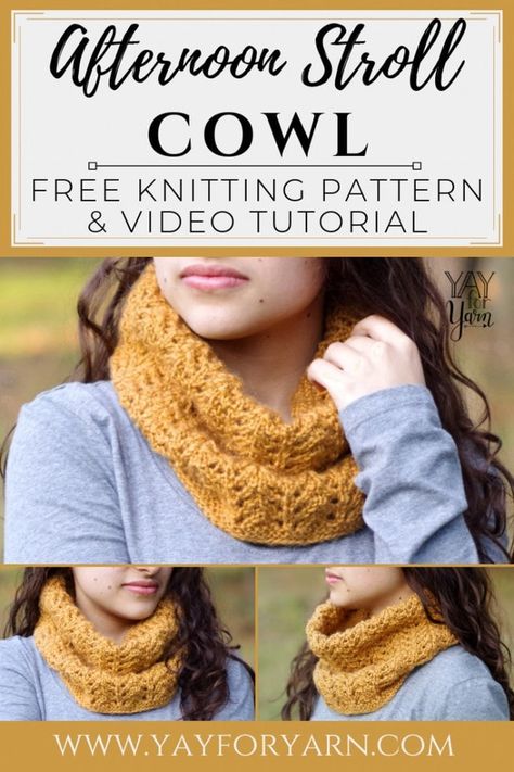 to Knit Cowl Pattern Free, Free Knitting Patterns For Women, Beginner Knitting Patterns, Cowl Knitting Pattern, Free Scarf, Cowl Pattern, Scarf Knitting Patterns, Circular Knitting Needles, Knit Cowl