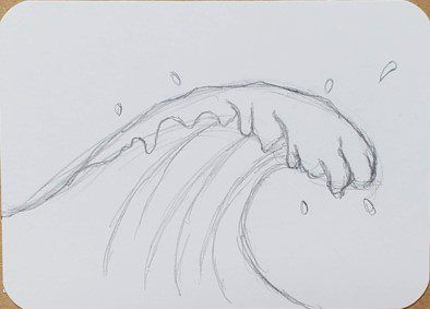 How to Draw Waves (Easy & Fun) - Art by Ro How To Draw Ocean Waves Easy, Drawings Of Waves Easy, Beach Wave Drawing, Sea Waves Drawing Simple, Cute Beach Things To Draw, How To Draw A Wave Step By Step, Wave Simple Drawing, Sea Easy Drawing, Ocean Waves Drawing Simple