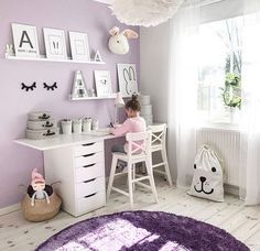 Livs room Purple Room For Girls Bedrooms, Purple Room Ideas Kids, Purple Girls Room Ideas, Kids Purple Room, Toddler Girl Bedroom Purple, Purple Kids Room Ideas, Girls Room Ideas Purple, Purple Girls Bedroom Ideas, Kids Purple Bedroom