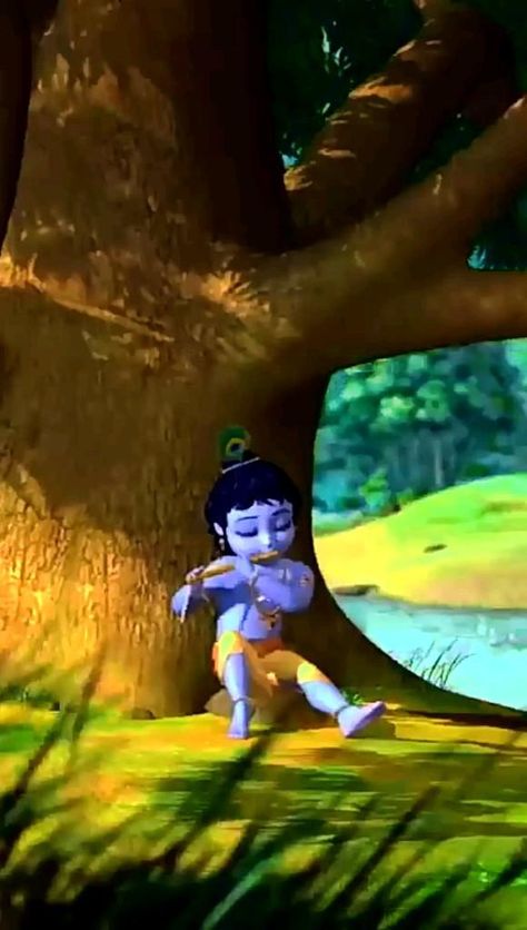 Krishna Jamanashtmi Video, Krishna Live Wallpapers, Janmashtami Edit, Bansuri Flute Krishna, Krishna Flute Music, Bal Krishna Video, Krishna With Flute, Janmashtami Status, Cartoons Krishna