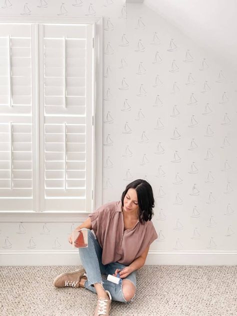 Stamped Wall, Coastal Oak, Weathered Oak Stain, Stripping Furniture, Using A Paint Sprayer, Floor Molding, Picture Frame Molding, Playroom Design, Magnolia Wreath