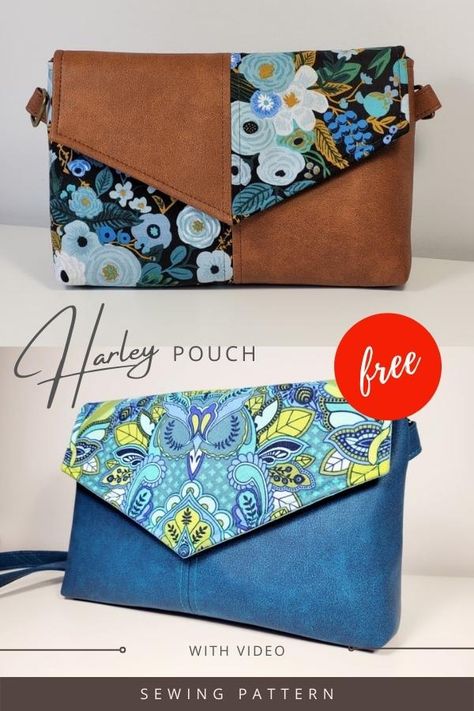 Sewing Clutch Bags, Sew Modern Bags, Clutch Purse Pattern Free, Sew Purses Patterns Free, Pouch Sewing Pattern Free, Wallet Sewing Pattern Free, Crossbody Bag Pattern Free, Clutch Bag Diy, Small Purse Pattern