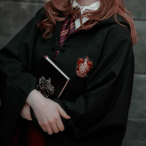 Griffindor Outfits Uniform, Gryffindor Girl Aesthetic, Gryffindor Uniform, Hogwarts Uniform, Gryffindor Aesthetic, Harry Potter Girl, Hogwarts Dr, Harry Potter Wizard, Harry Potter Icons