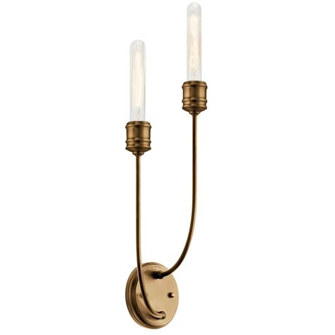 Kichler 52259SB Hatton 2 Light 19" Tall Multi | Build.com Thee Sacred Souls, Farm Lighting, Twilight House, Back Staircase, Tudor Design, Gold Lighting, Foyer Living Room, Bronze Sconces, Salmon River