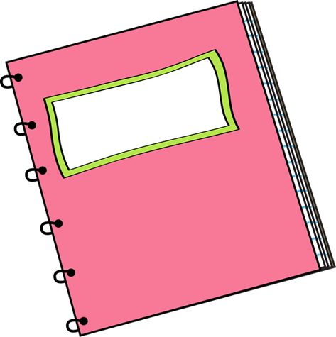 Notebook Clipart, Book Clip Art, Pink Cover, Free Notebook, Teachers Classroom, Pink Notebook, Blank Labels, Classroom Projects, Cute Notebooks