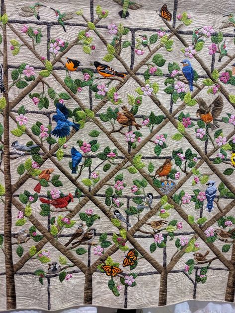 Zwia Lipkin, Felt Patchwork, Revision Board, Vogel Quilt, Stencils Ideas, Bird Quilts, Wildlife Quilts, Quilt Board, Texture Textile