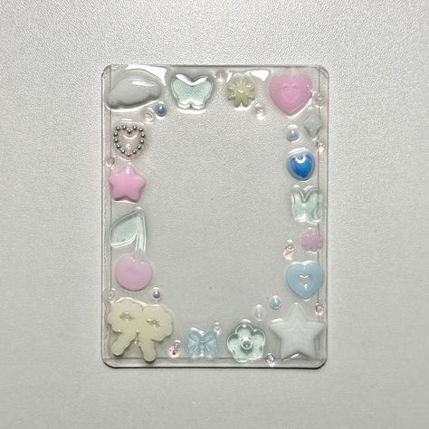 Deco Toploader Ideas Cream, Heart Toploader Deco, Resin Toploader Deco, Heart Toploader, Resin Toploader, Toploader Design, Deco Toploader, Pc Decoration, Kpop Deco