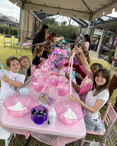 Slime enthusiasts, get ready! This weekend, dive into a world of gooey, squishy fun at our Slime Parties! 🎉 Whether you're a slime rookie or a pro, there's something for everyone. Create, play, and take home your slime masterpiece. Don't miss out on the ultimate slime experience. Spots are filling fast – book your spot now for a weekend bursting with fun! #SlimeWeekendBlast #SquishyAdventures #SlimePartyFun #WeekendSlimeFest #creativebirthdays #fluffysline #slimepartyideas #birthdaygirl #bir... Slime Making Station Party, Barbie Slime Party, Slime Party Food, Slime Station Party, Squishy Birthday Party Ideas, Birthday Party Stations, Slime Birthday Party Ideas, Slime Party Ideas, Slime Station