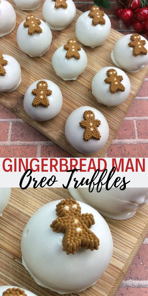 Gingerbread Oreo Truffles are easy to make and taste good. Leave a plate for Santa to enjoy and he just might be bring you everything you asked for. ;)  #DineDreamDiscover #JustPlumCrazy #EasyEverydayRecipes #LifeInTheRV #FoodBlogger #Recipe #delicious #yummy #food #recipes #tasty #foodporn #foodie #cooking #yum #foodlover #chef #love #homemade #Delish #GingerbreadMan #Gingerbread #gingerbreadmen #gingerbreadchristmascookies #gingerbreadcookie #gi Gingerbread Cookies Aesthetic, Gingerbread Truffles, Holiday Cake Pop, Christmas Treats To Make, Cookies Aesthetic, Christmas Truffles, Easy Christmas Treats, Oreo Flavors, Oreo Balls