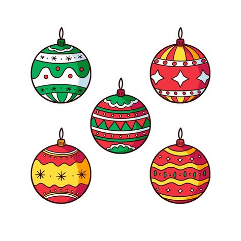 Hand drawn christmas balls collection | Free Vector #Freepik #freevector #christmas Christmas Ball Drawing, Christmas Balls Drawing, Christmas Ornament Drawing, Vintage Christmas Balls, Flat Christmas Tree, Hand Drawn Christmas, Merry Christmas Text, Merry Christmas Background, Ornament Drawing