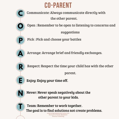 What does co-parenting mean to you? What kind of relationship do you want to have with your children's other parent? What is your role in the co-parenting relationship, and how can you best fulfill that role while still staying true to your values? Figuring out the answers to these questions can help you create a beneficial co-parenting relationship for your children. #coparenting #divorce #coparents #divorcecoach #sharedparenting Healthy Co Parenting, Parenting Through Divorce, Co Parenting Tips, Divorce Parenting Plan, Boundaries For Co Parenting, How To Co Parent Peacefully, Parallel Parenting Vs Coparenting, Co-parenting, Parallel Parenting