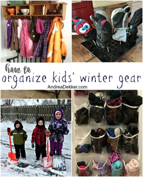 Winter Wear Storage Ideas, Snow Clothes Storage, Winter Glove Storage Ideas, Winter Mudroom Organization, Winter Gear Organization Entryway, Snow Clothes Organization, Winter Hats And Gloves Organization, Winter Organization Ideas, Organizing Winter Hats And Gloves