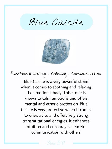 Blue Calcite Crystal Meaning, Calcite Meaning, Meditative Space, Blue Calcite Crystal, Crystals Collection, Goddess Magick, Crystal Healing Chart, Chakra Health, Moon Witch