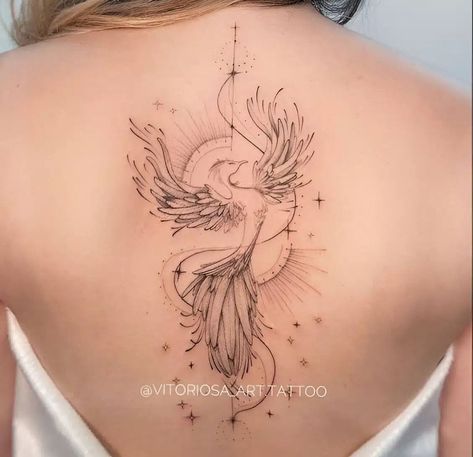 Phoenix Tattoos For Women, Phoenix Tattoo Ideas, Phoenix Tattoo Feminine, Small Phoenix Tattoos, Phoenix Tattoos, Hip Tattoos Women, Spine Tattoos For Women, Tatuaje A Color, Small Hand Tattoos