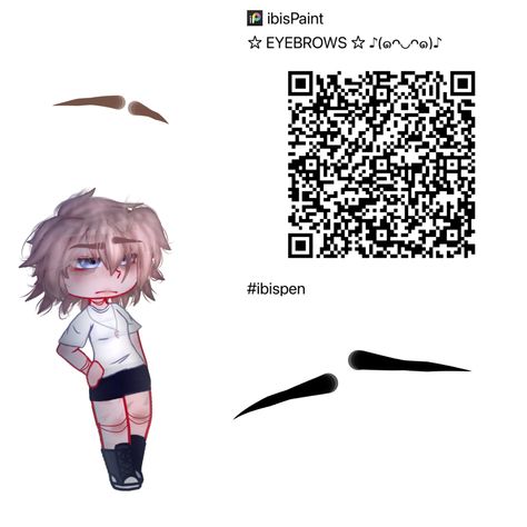 Gacha Life Ibispaint Brush, Eyebrow Qr Code Ibis Paint, Ibis Paint Brush Code For Gacha, Ibis Paint Brush Code Eyebrows, Gacha Eyebrows Qr Code, Eyebrow Brush Ibis Paint, Gacha Life Ibis Paint Code, Gacha Eyebrows, Gacha Brush Ibispaint Code